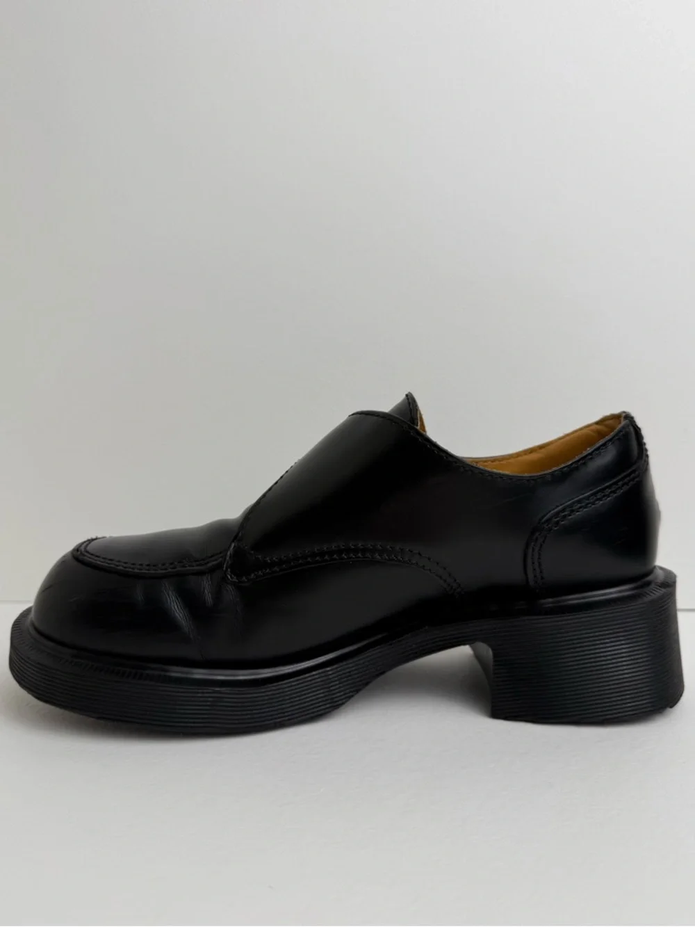 Vintage Dr. Martens England Black Heel Buckle Leather Mary Janes Oxfords UK 5 - Picture 4 of 16
